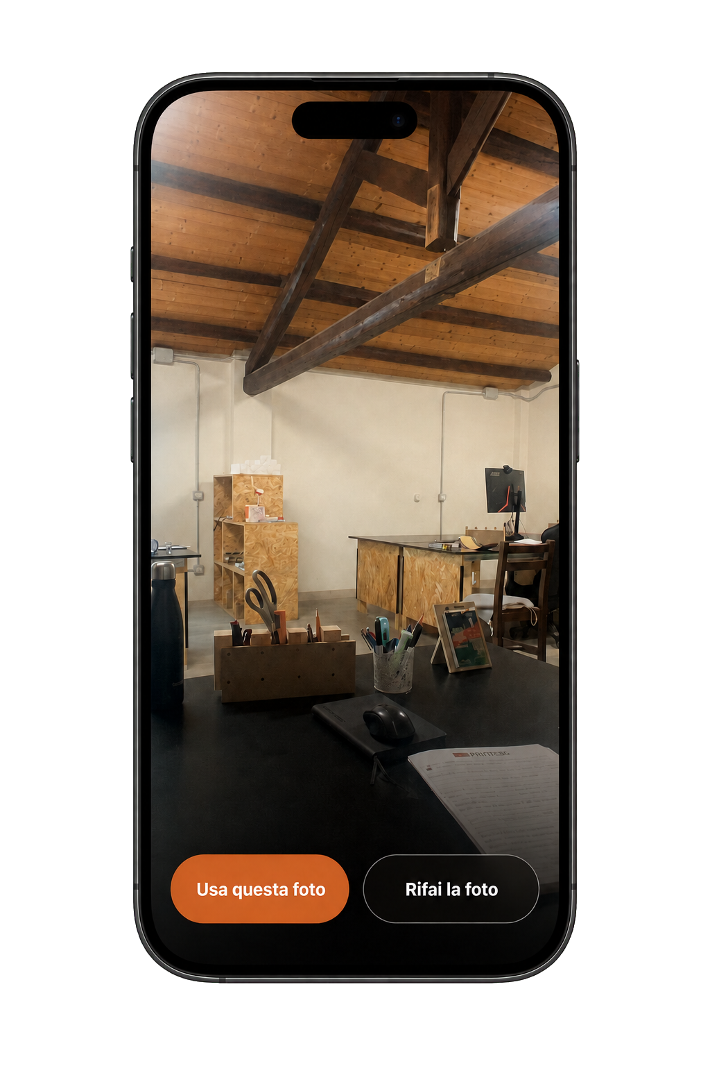 Conferma della foto della stanza nel configuratore TAKTAK
